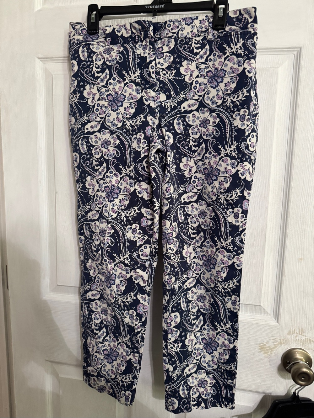 Talbots perfect crop pants printed floral paisley 6